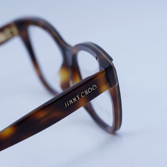 Jimmy Choo JC146 0PUU 00 Eyeglasses Animal Havana 53mm Square Frame - Picture 9 of 11